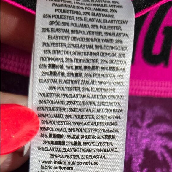 Zumba Never Stop Shinin' Ankle Leggings Violet Shiny Fitness Booty Flattering XS - Picture 7 of 9